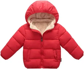 Baby Boys Girls Toddlers Winter Coats Puffer Jacket Hooded Down Snow Jacket Coat Outerwear