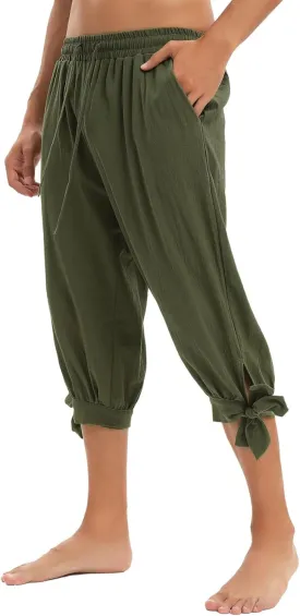 Century Star Renaissance Costume Men's Pirate Pants Pirate Shorts Medieval Ren Faire Viking NavigatorAnkle Banded Trousers
