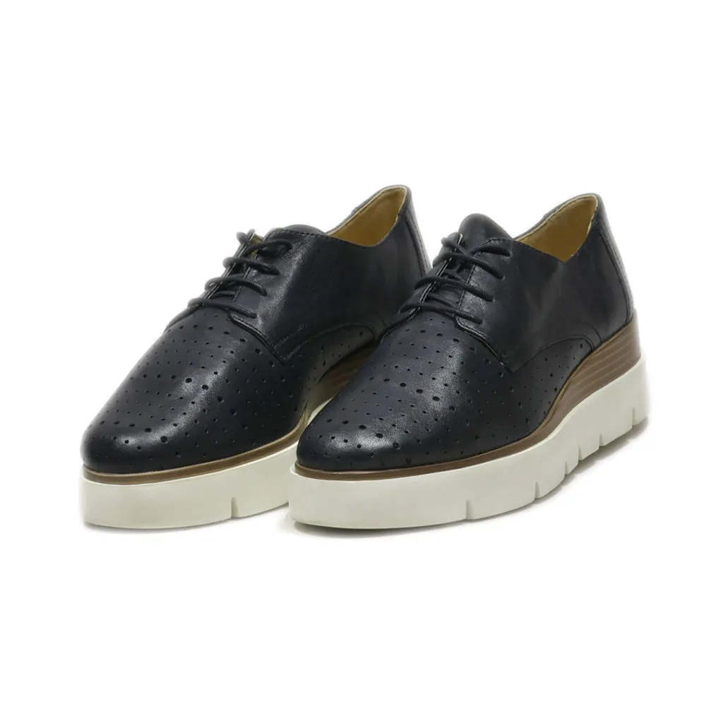 Geox Platform Shoes Leather Brown Colour For Women