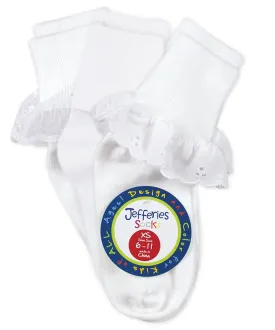 Jefferies Eyelet Turn Cuff & Lace 3 Pack Sock Set
