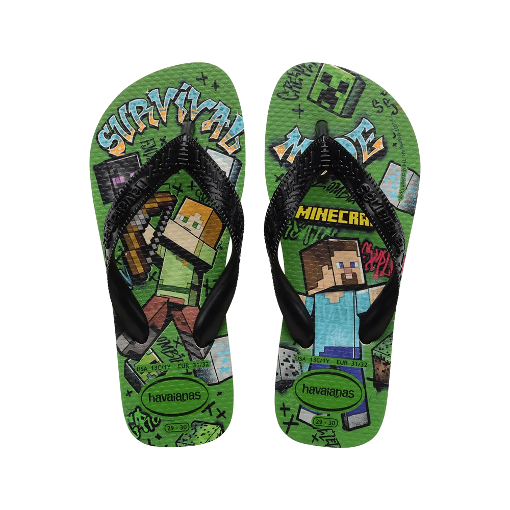Kids Minecraft Flip Flops