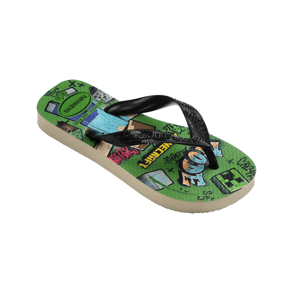Kids Minecraft Flip Flops
