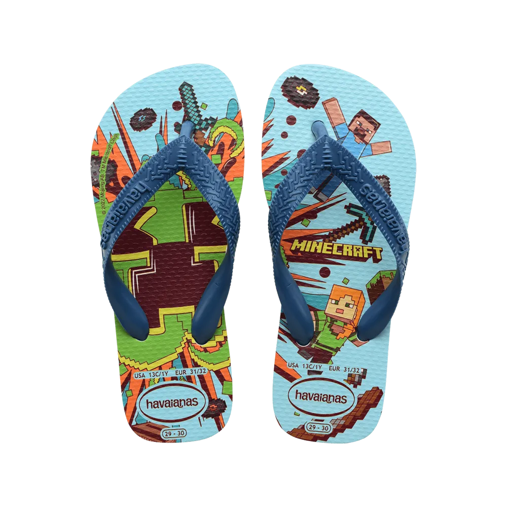Kids Minecraft Flip Flops