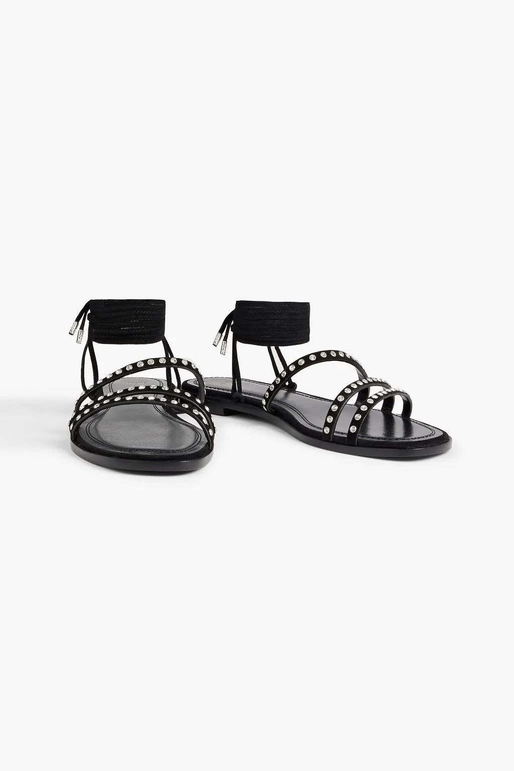 MAJE suede sandals, black