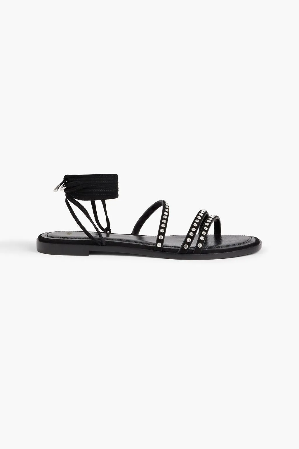 MAJE suede sandals, black
