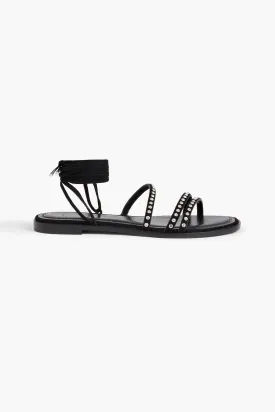 MAJE suede sandals, black
