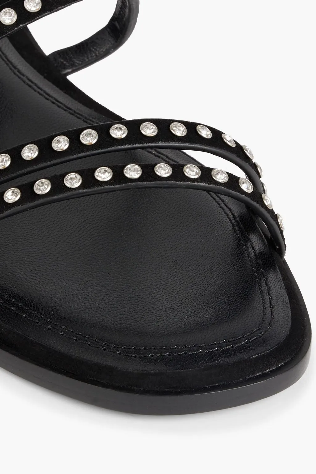 MAJE suede sandals, black
