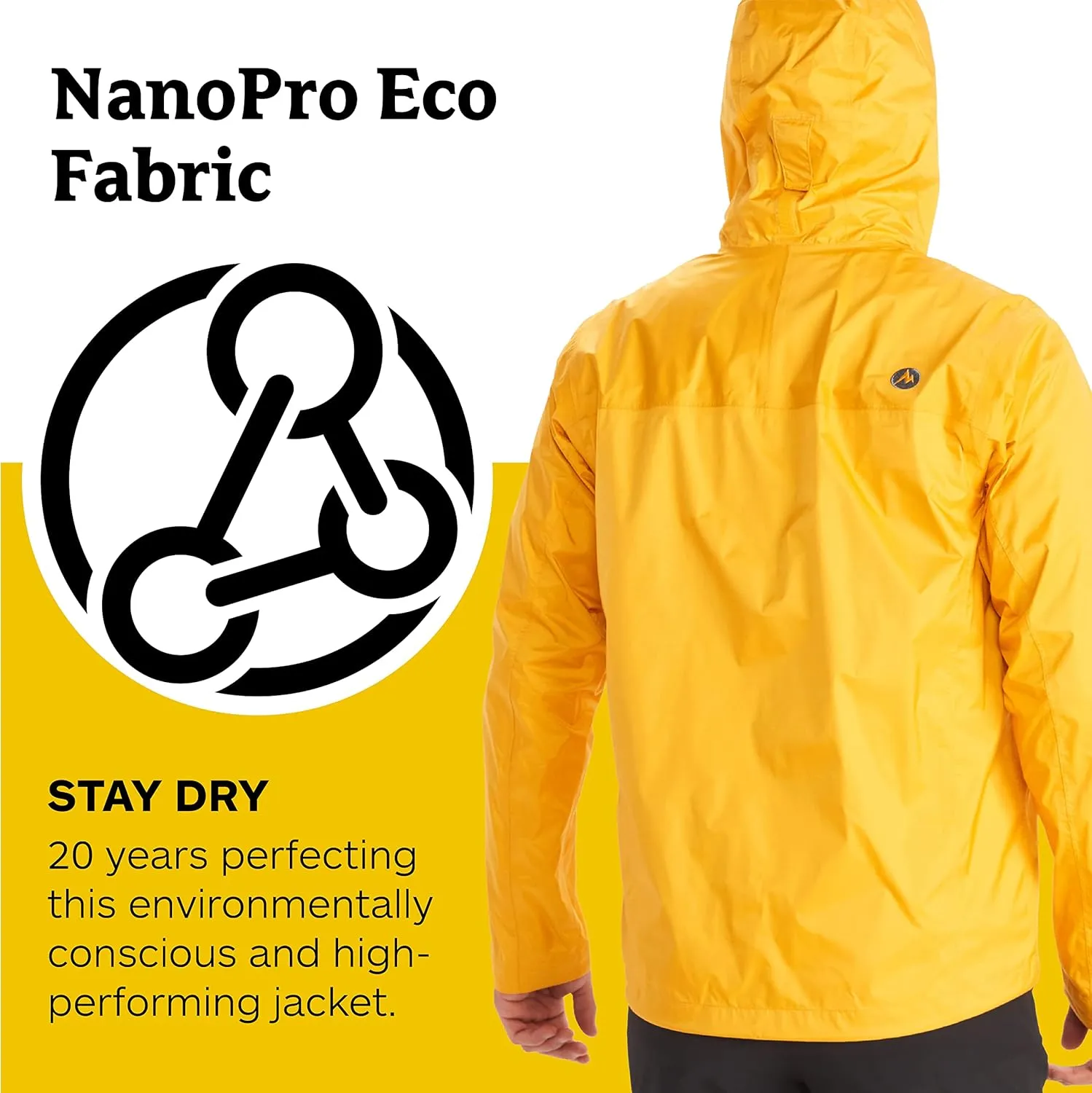 MARMOT Men's Precip Eco Waterproof Rain Jacket - 100% Recycled, Breathable, Lightweight, Packable Raincoat