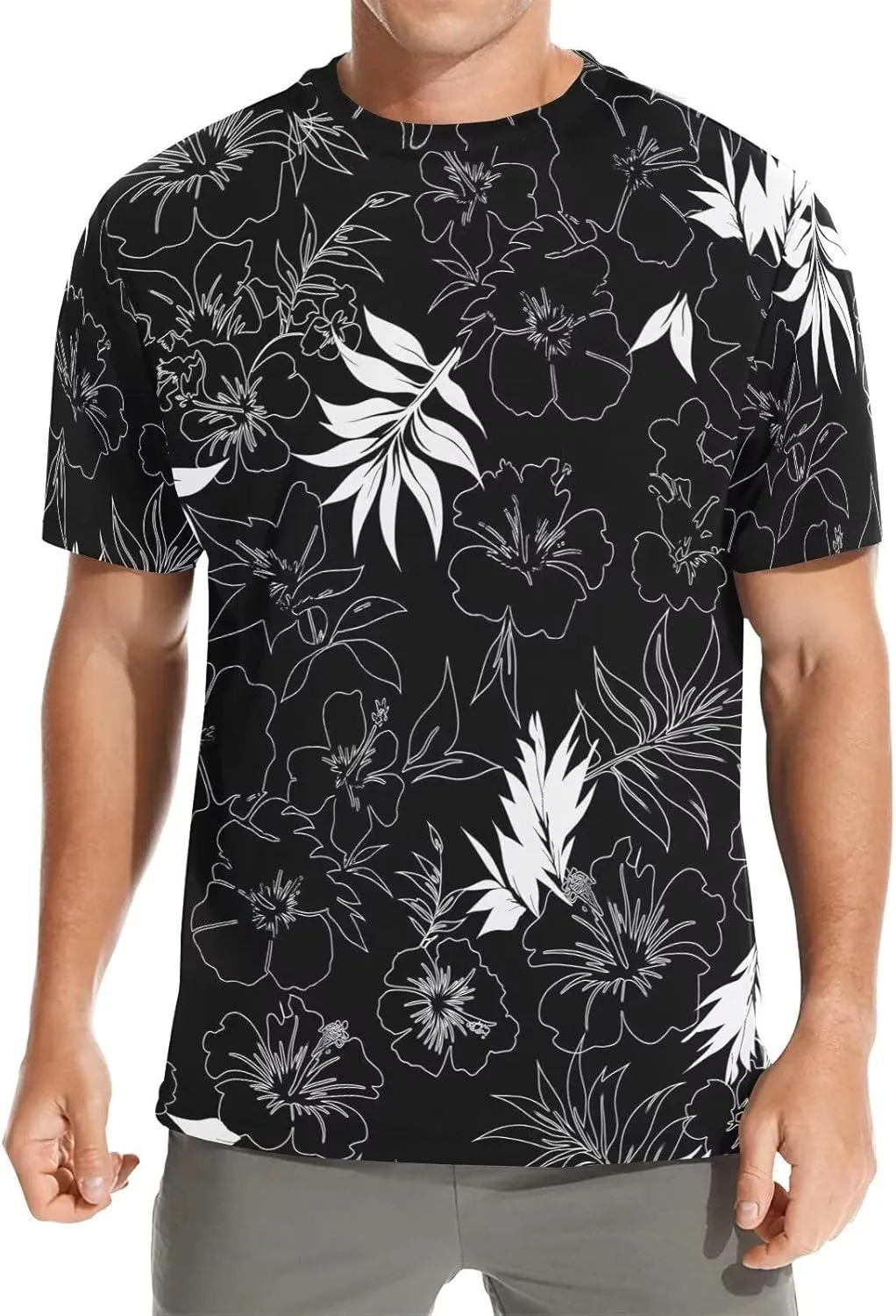 Men's Crew Neck T-Shirts Funny Summer Short Sleeve Casual Tee Shirt for Sports Volleyball Basketball Size S-3XL