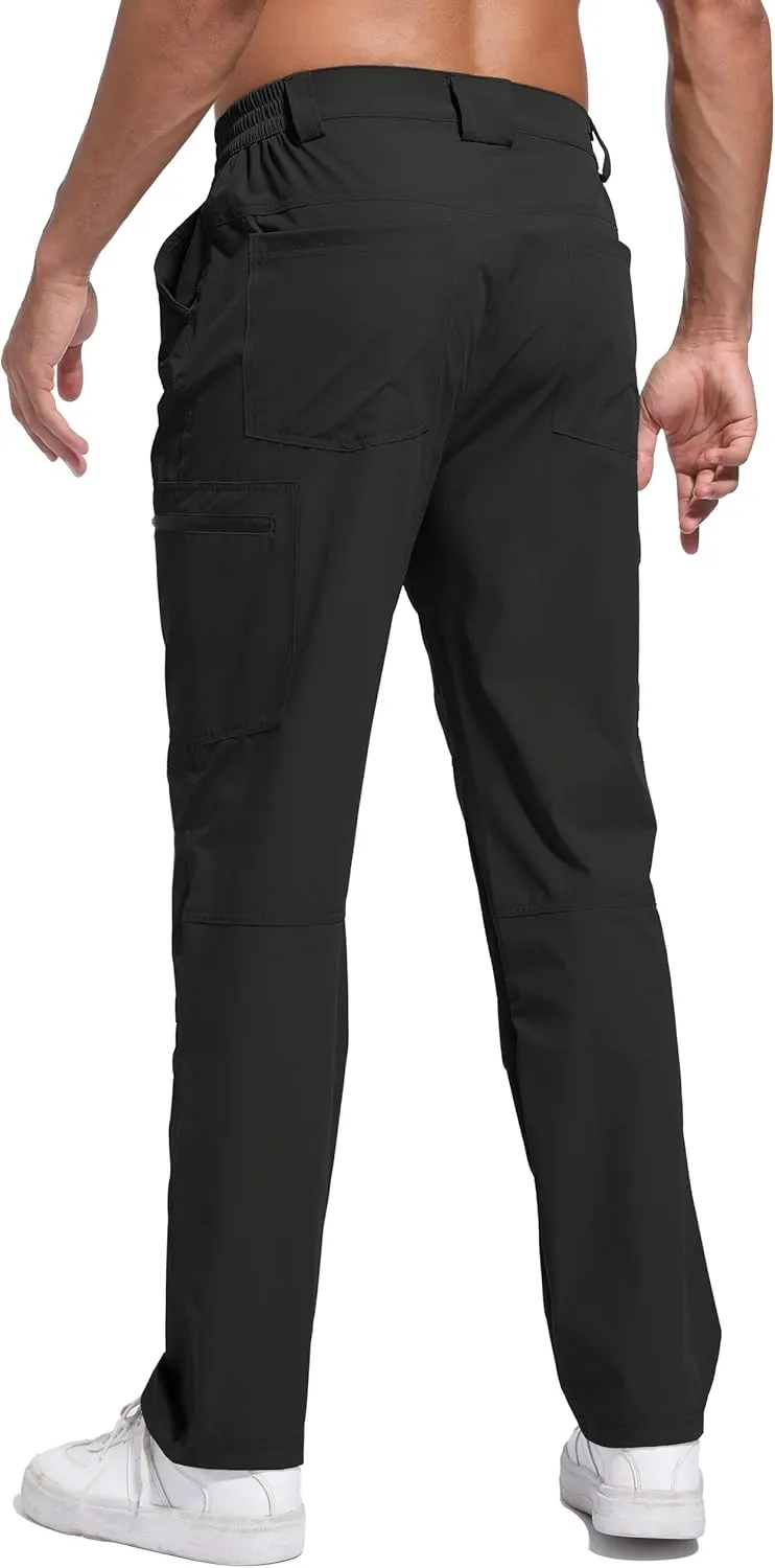 Men's Hiking Work Cargo Pants Lightweight Quick Dry Water Resistant Stretch Tactical Outdoor Travel Fishing Pants
