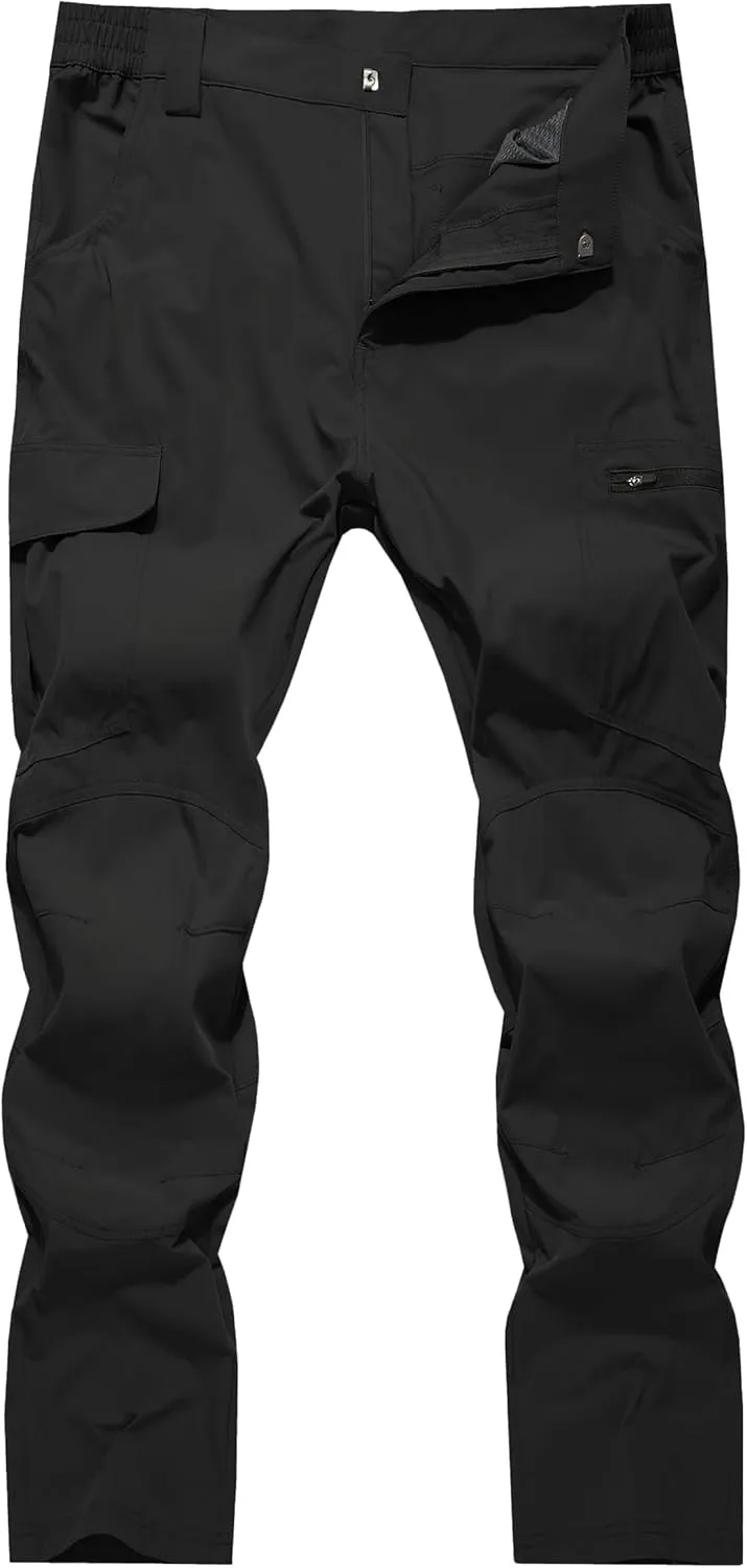 Men's Hiking Work Cargo Pants Lightweight Quick Dry Water Resistant Stretch Tactical Outdoor Travel Fishing Pants