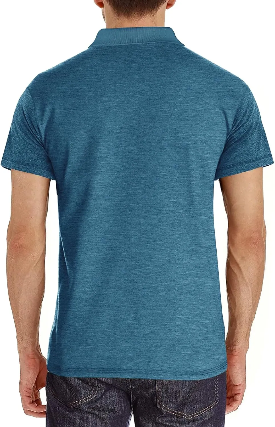 Mens Polo Shirts Casual Fashion T-Shirts Short Sleeve Button Up Golf Shirts Tops with Pocket