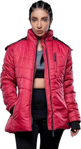 URBAN BUCK Womens Puffer Jackets Down Alternative Midweight Long Sleeve Windproof & Water Repellent Winter Azaria Women Coat