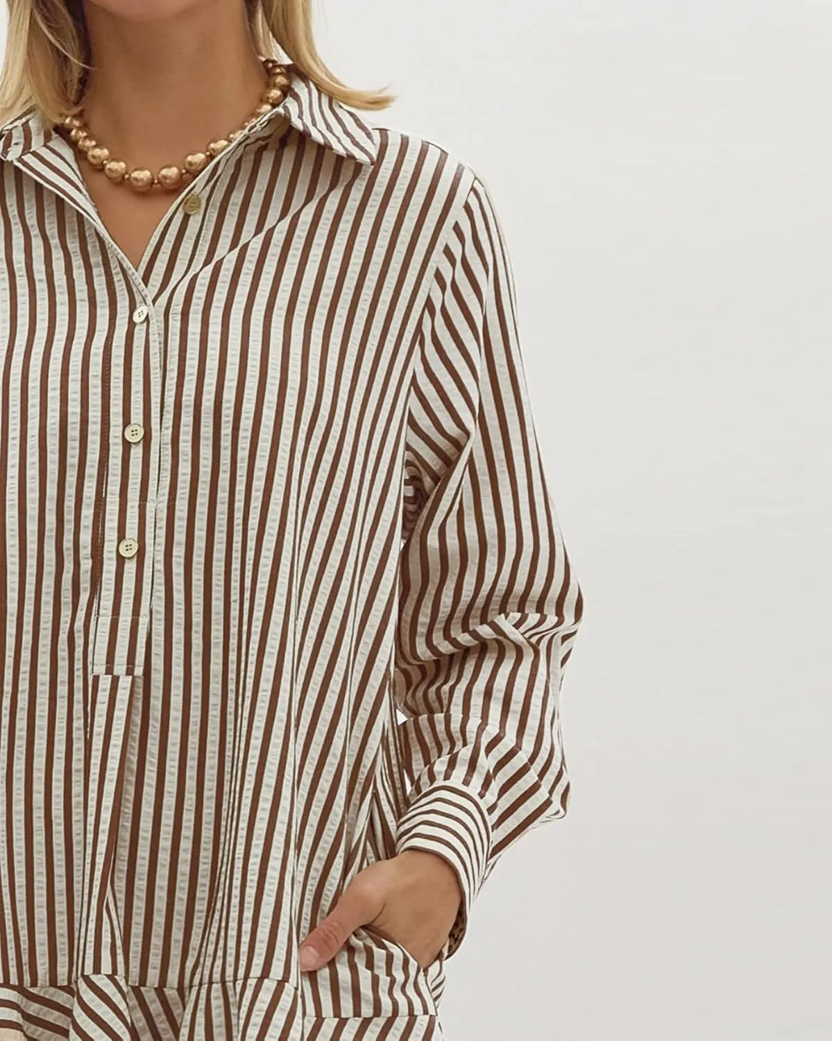 Womens Tunic Shirt Mini Dress Long Sleeve Cotton Short Dress Button Up Ruffle Hem Shift Dresses